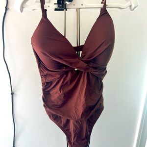 Chocolate Brown La Blanca one piece